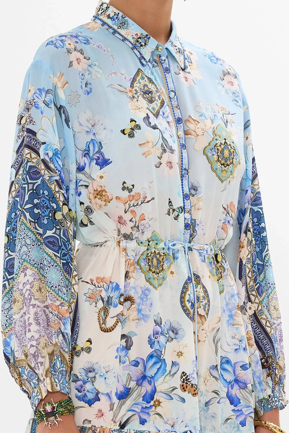 Al Manial Palace Memoirs Tiered Long Shirt Dress