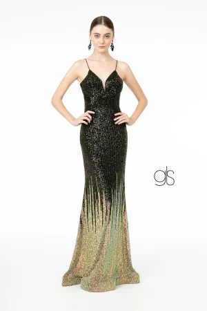 Allover Ombre Sequin Mermaid Gown by Elizabeth K GL2899