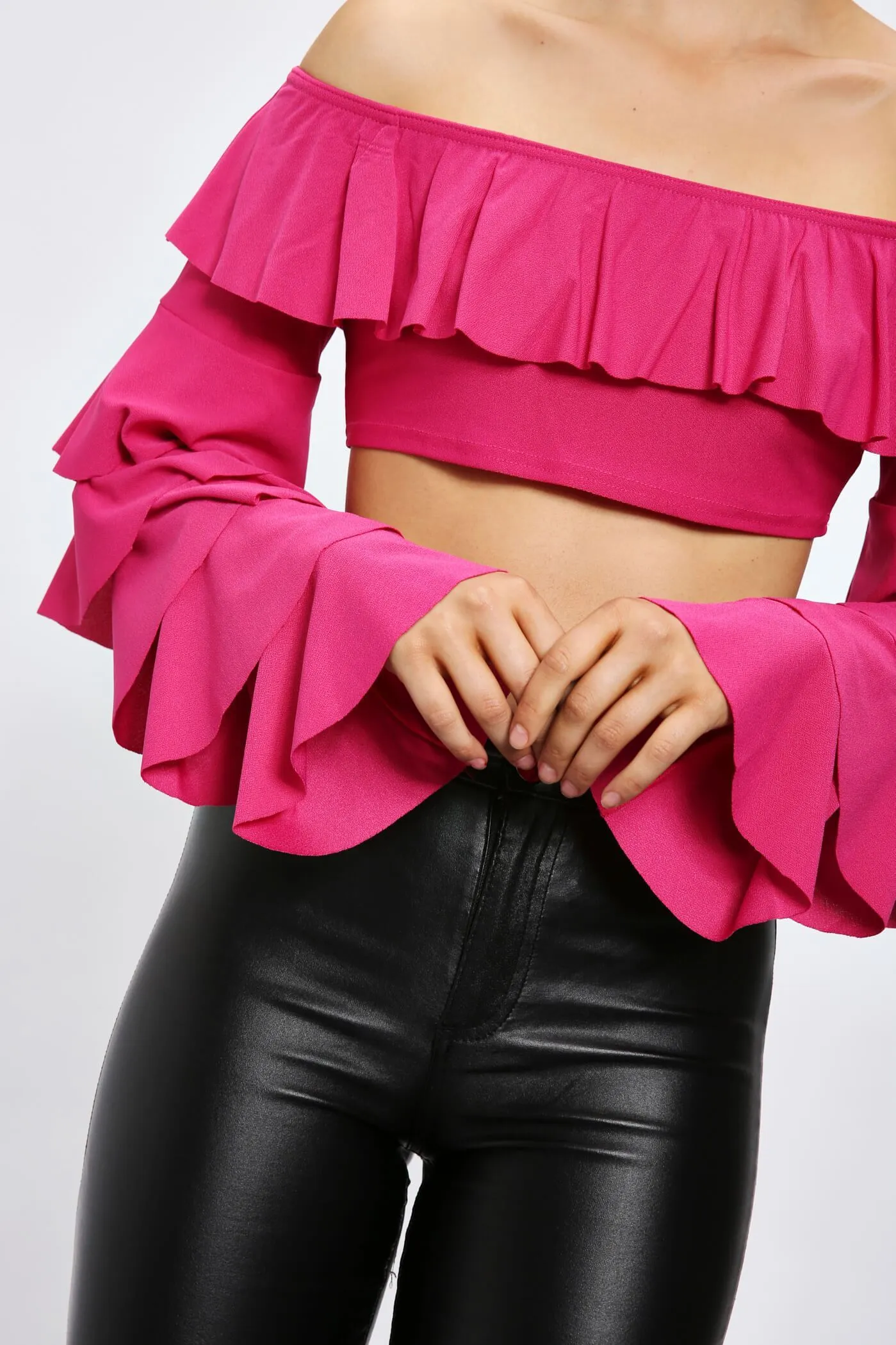Black Pu Trousers