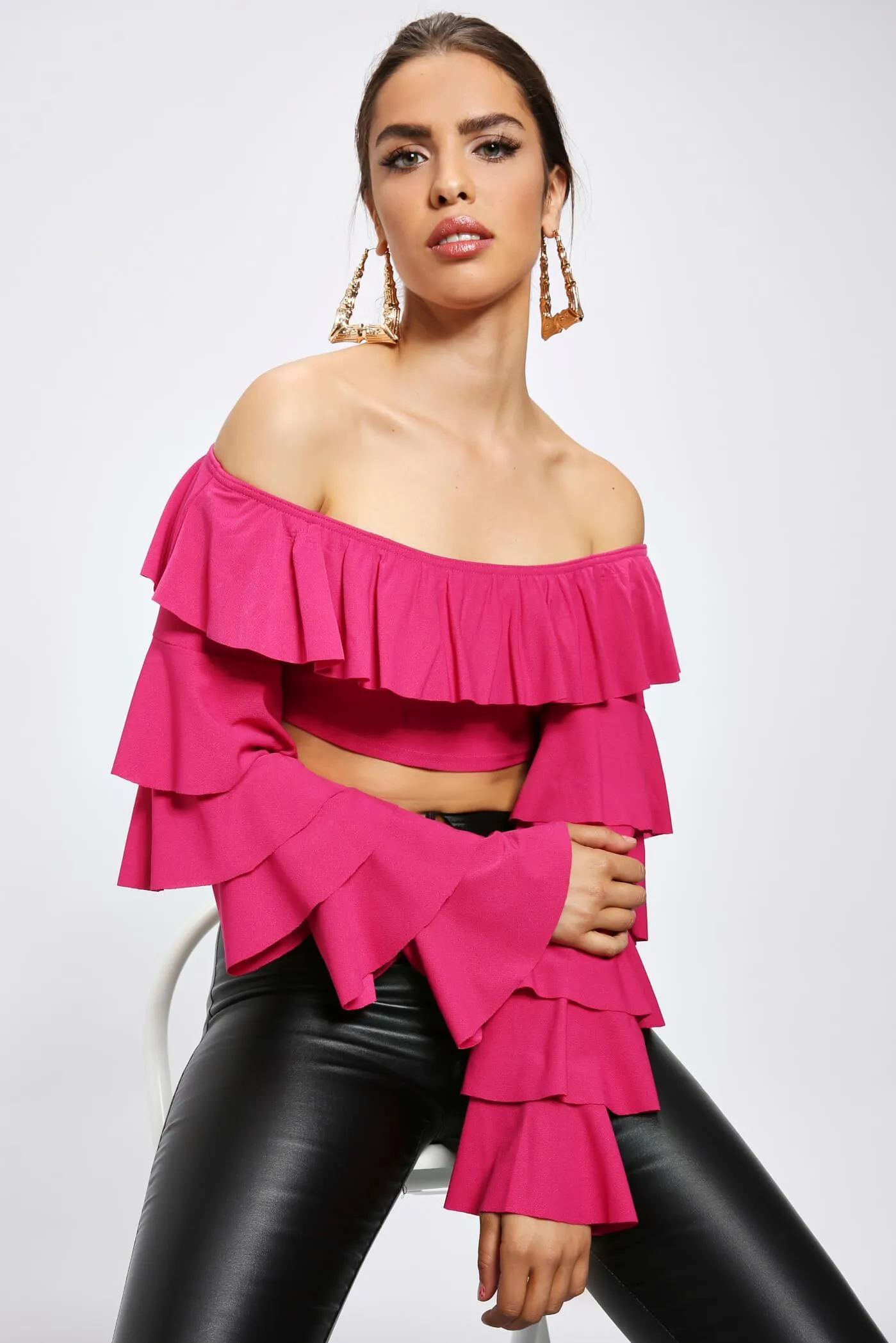 Black Pu Trousers
