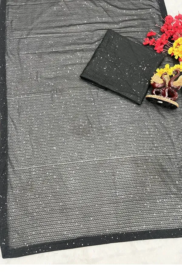 Black Saree For Cocktail Party With Price