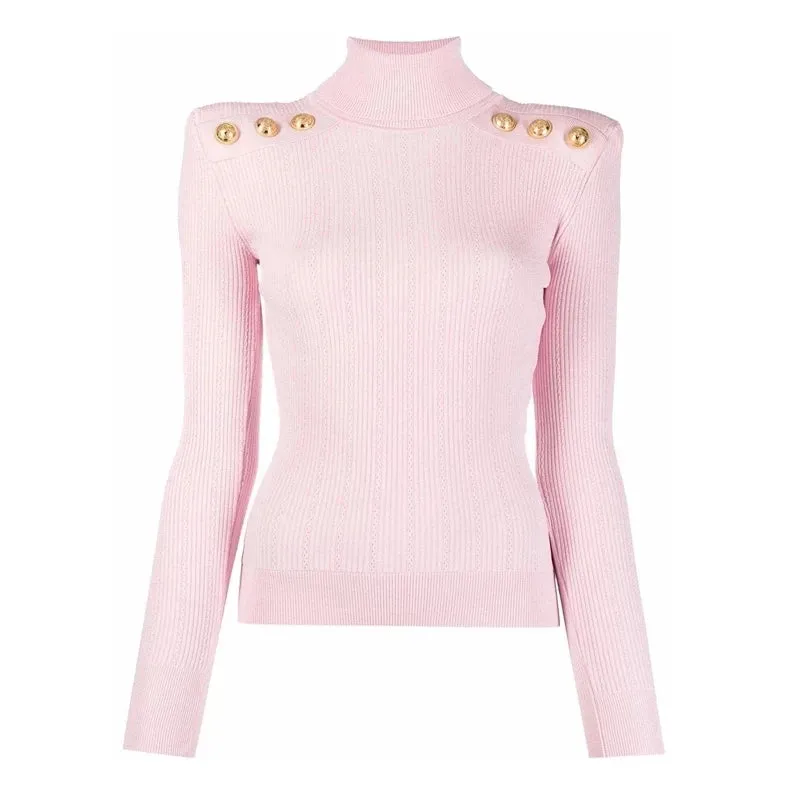 Casual Knit Turtleneck Pullover Sweater