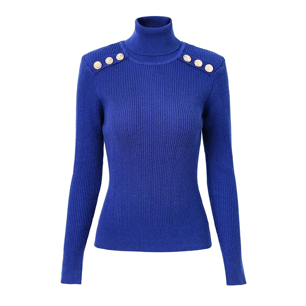 Casual Knit Turtleneck Pullover Sweater