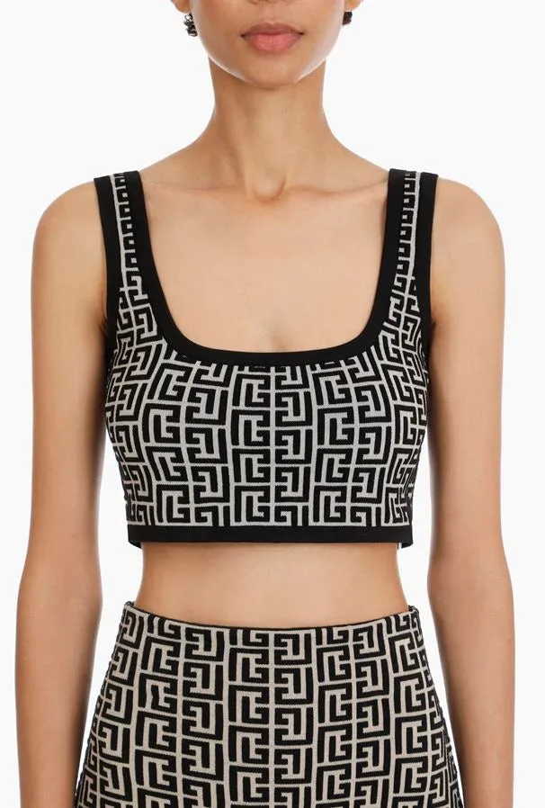 Celine Geometric Bandage Skirt and Crop Top Set