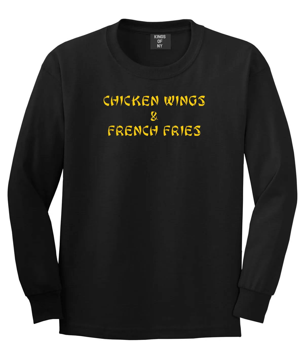 Chicken Wings And French Fries Long Sleeve T-Shirt