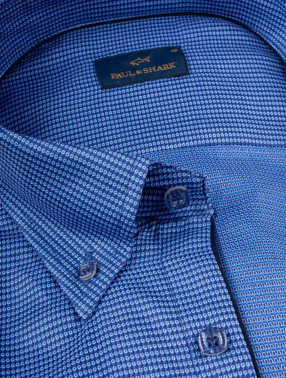 Cotton Satin Shirt Blue