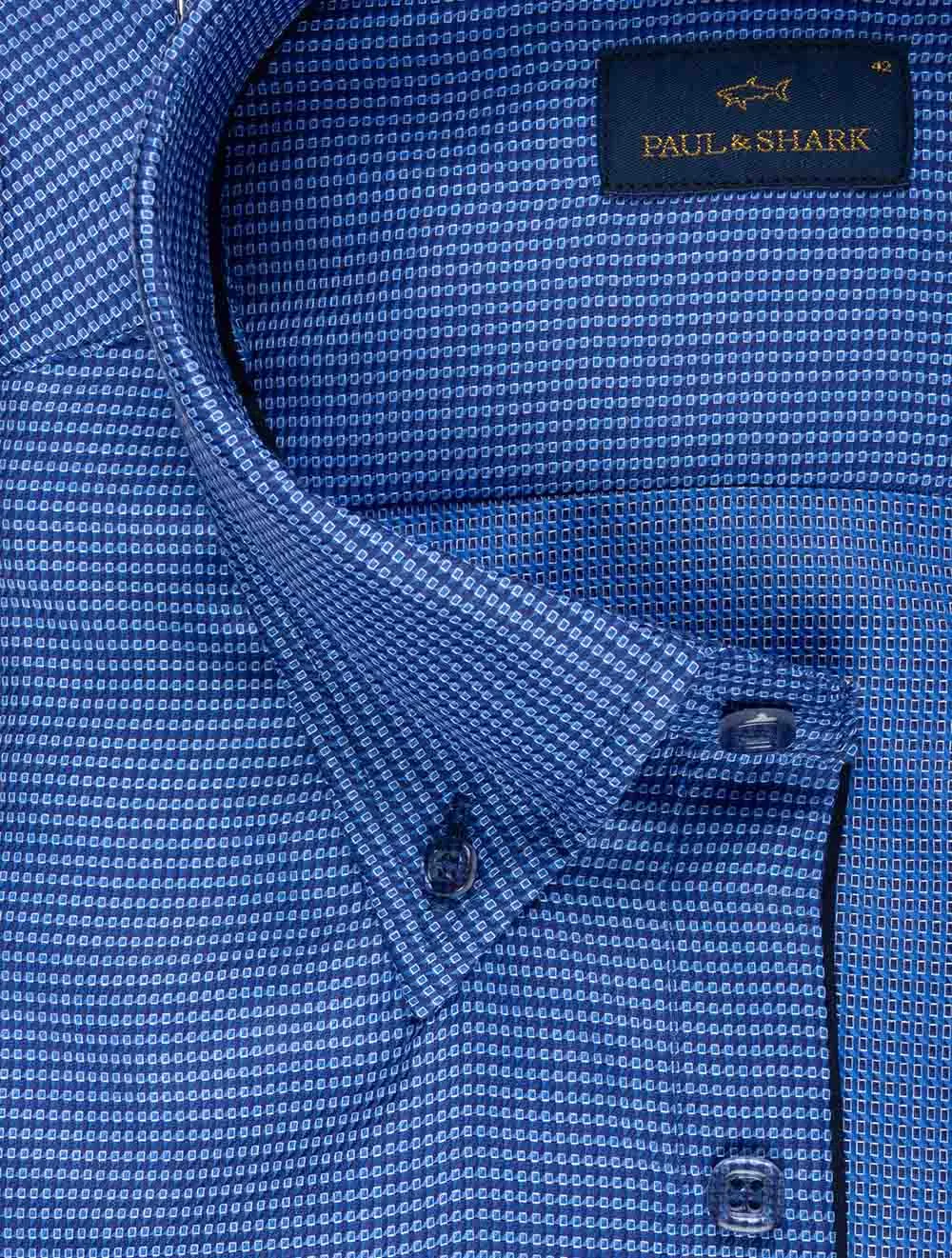 Cotton Satin Shirt Blue