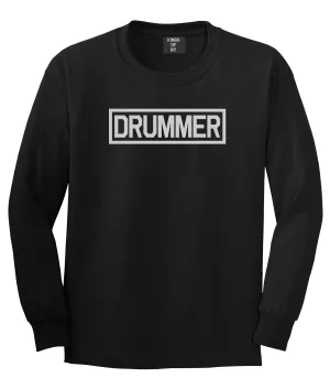 Drummer Drum Box Mens Long Sleeve T-Shirt