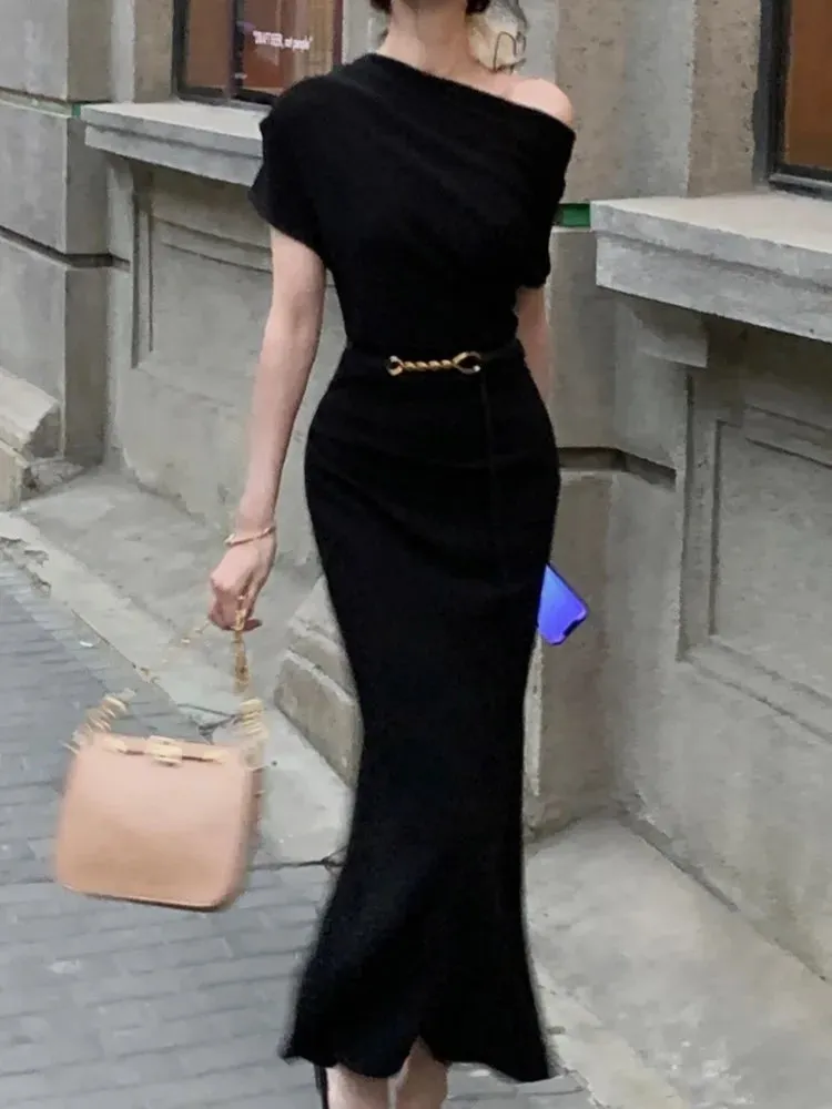 Elegant Vintage-Inspired Bodycon Midi Vestidos Party Dress for Women