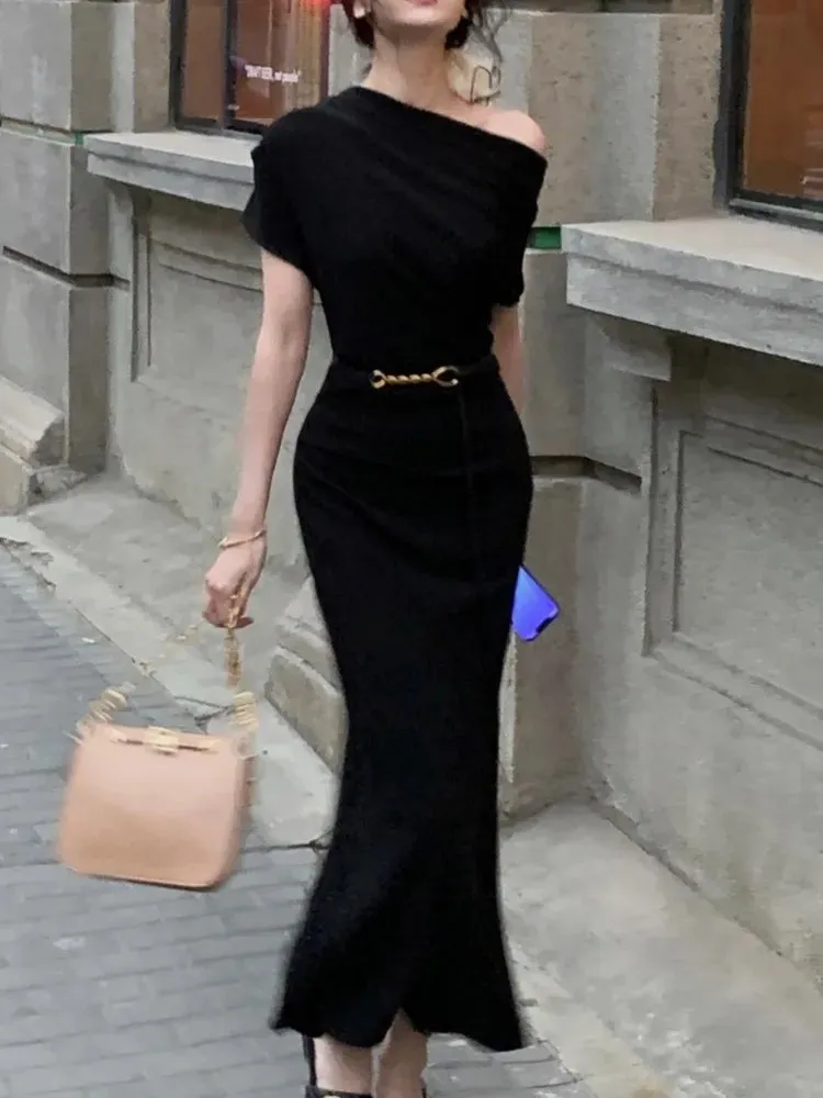 Elegant Vintage-Inspired Bodycon Midi Vestidos Party Dress for Women