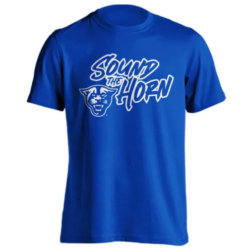Georgia State University GSU Panthers Sound The Horn Short Sleeve T-Shirt