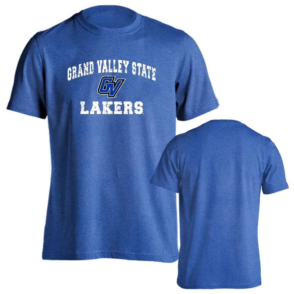 Grand Valley State University Lakers Distressed Retro Logo Short Sleeve T-Shirt