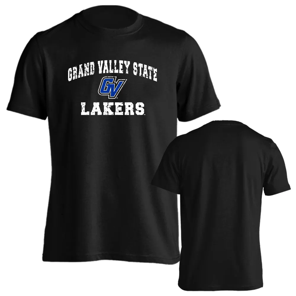 Grand Valley State University Lakers Distressed Retro Logo Short Sleeve T-Shirt