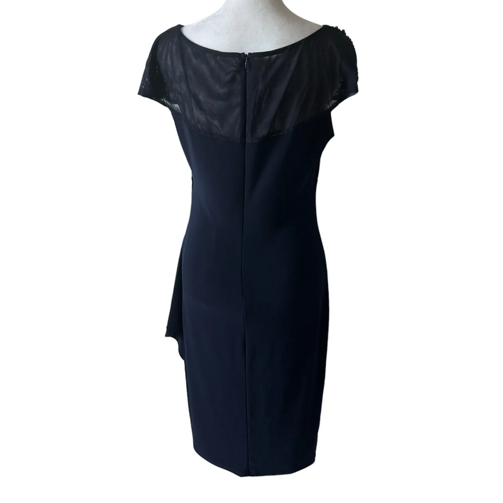 Joseph Ribkoff NEW Blue Dress Beaded Embellished Top Style 191307 Womens Size 8