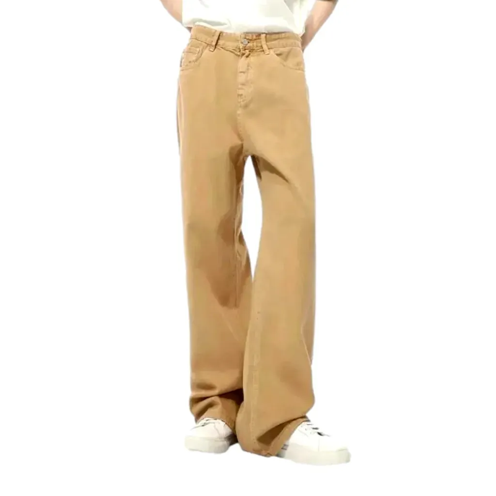 Light tan baggy men's jeans