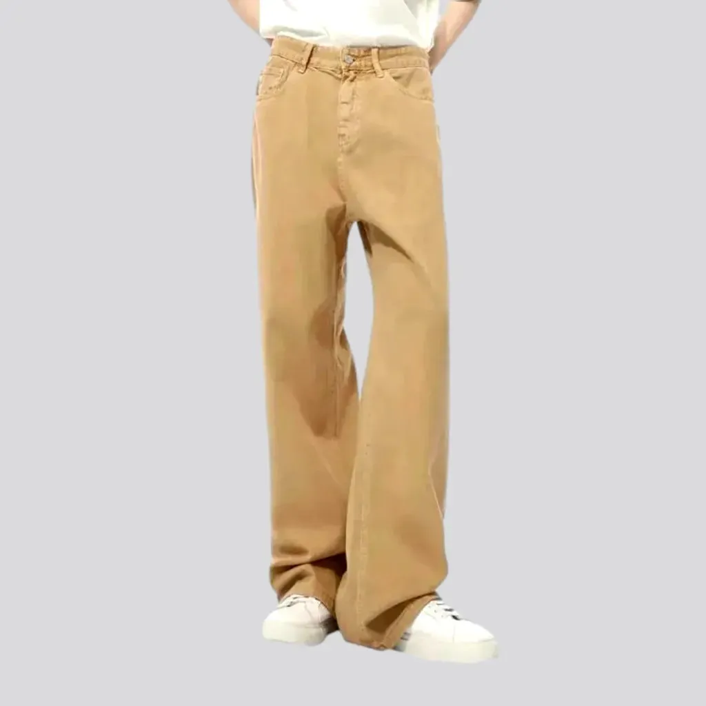 Light tan baggy men's jeans