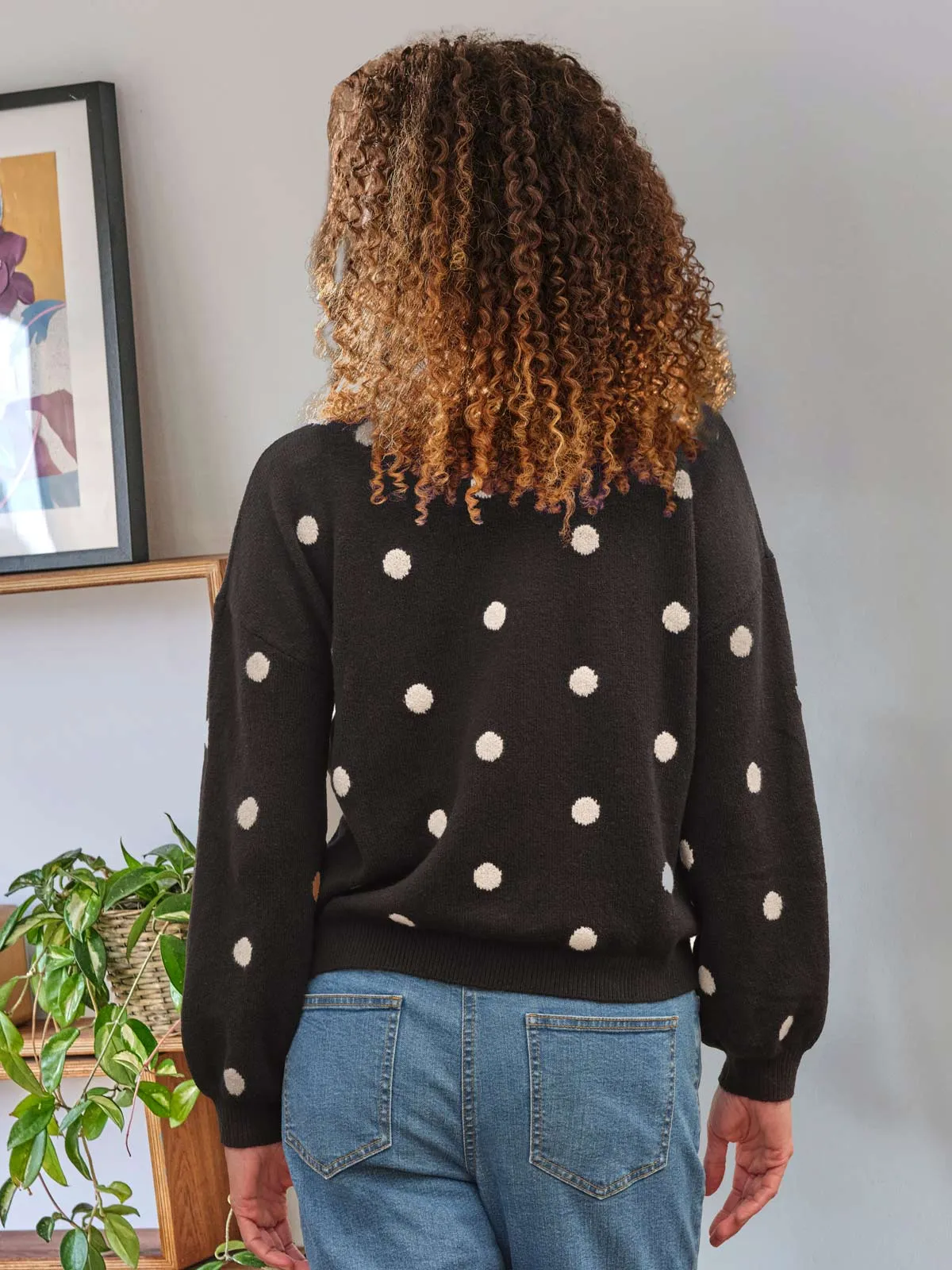 Lucille Fluffy Balloon Sleeve Jumper