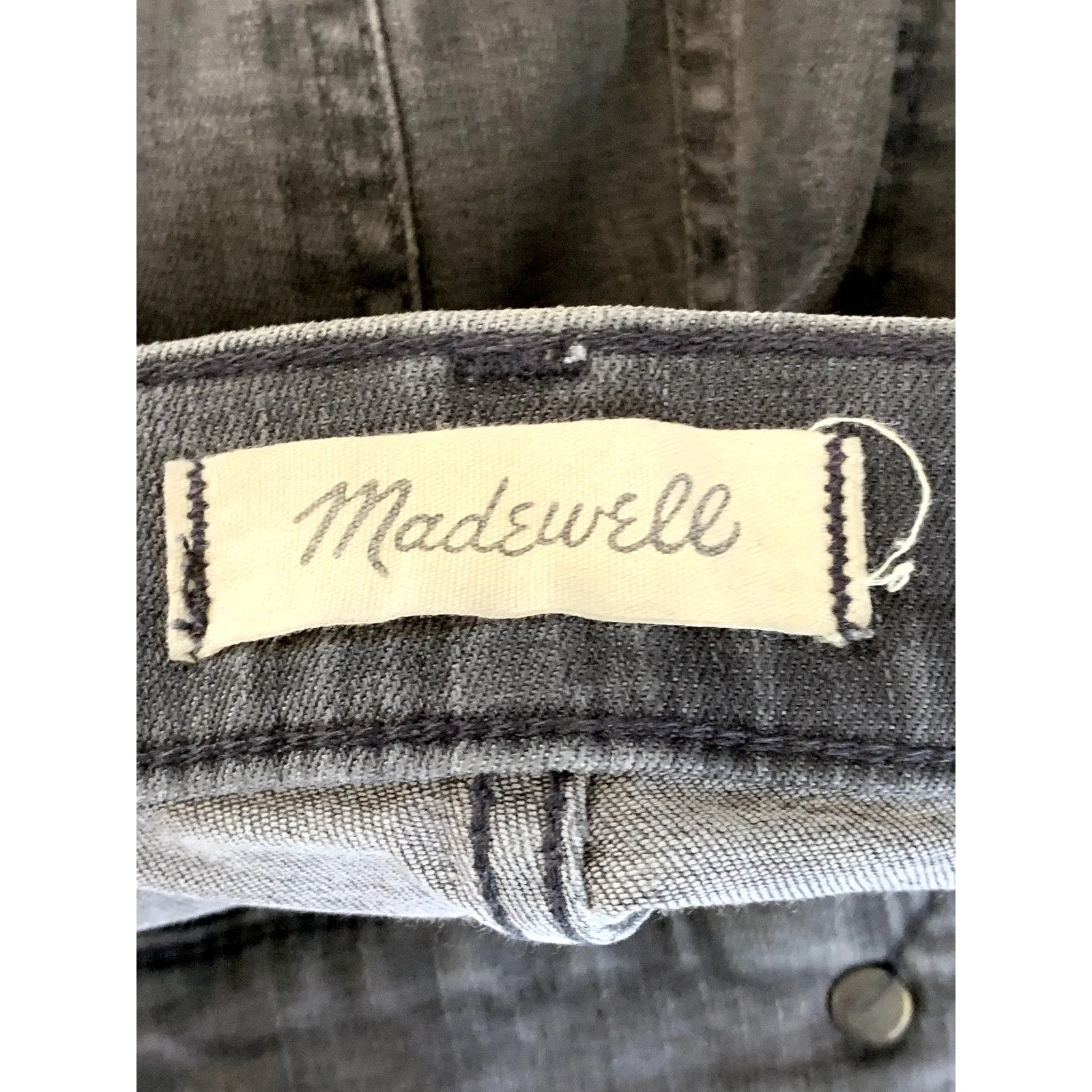 MADEWELL Women's Black 9" Mid-Rise Skinny Frayed Hem Denim Five-Pocket Jean SZ28