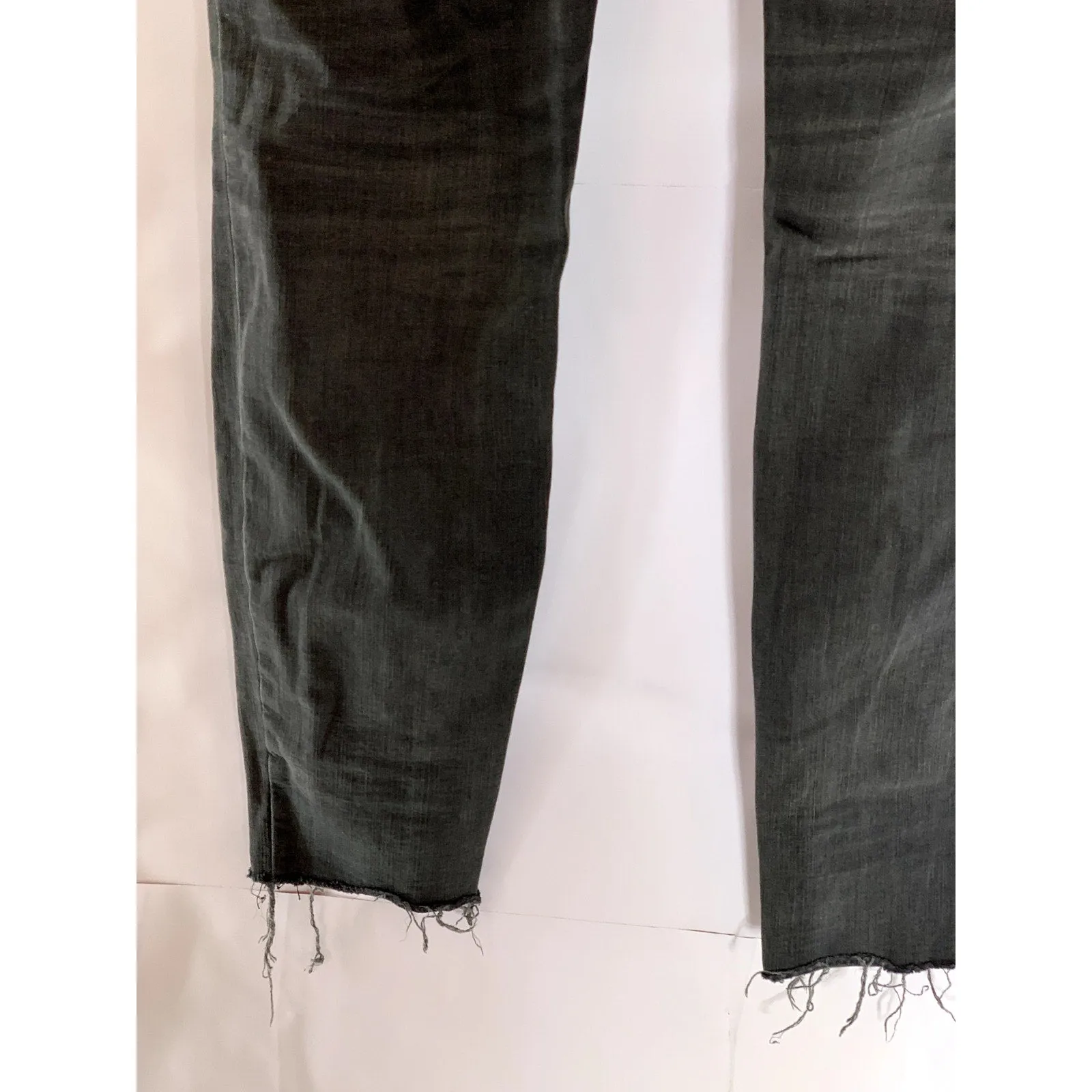 MADEWELL Women's Black 9" Mid-Rise Skinny Frayed Hem Denim Five-Pocket Jean SZ28