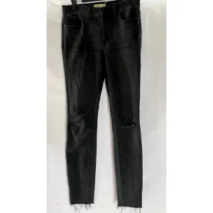 MADEWELL Women's Black 9" Mid-Rise Skinny Frayed Hem Denim Five-Pocket Jean SZ28