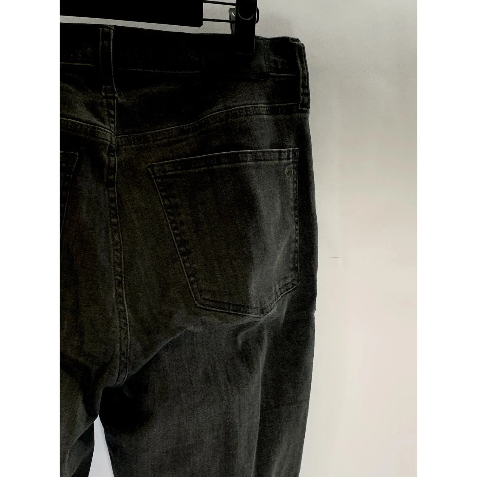 MADEWELL Women's Black 9" Mid-Rise Skinny Frayed Hem Denim Five-Pocket Jean SZ28