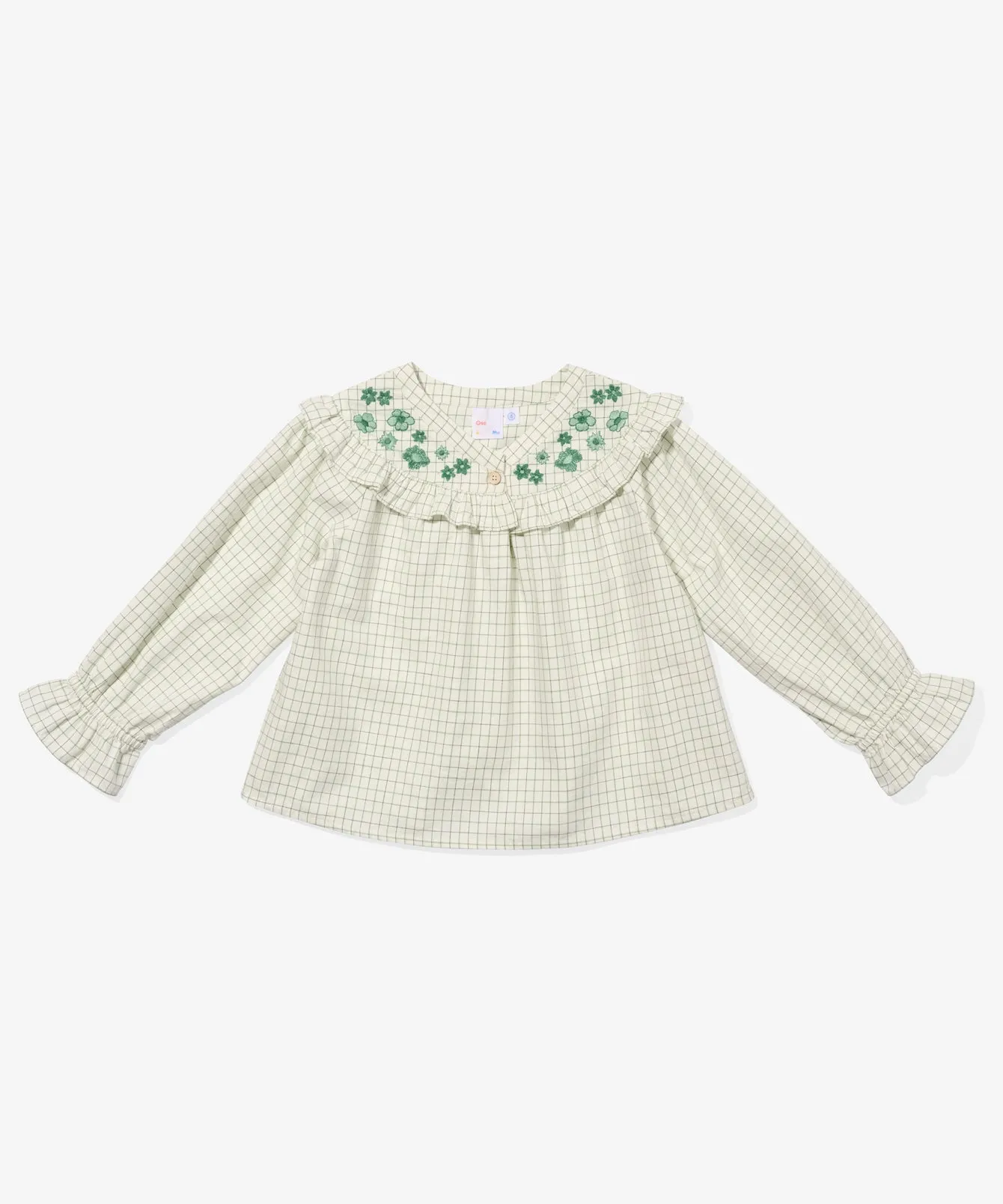 Maggie Blouse, Green Tattersall