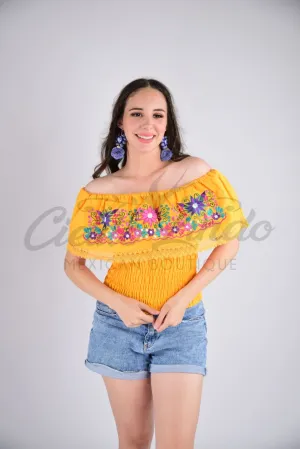 Margarita Yellow/Multicolor Top