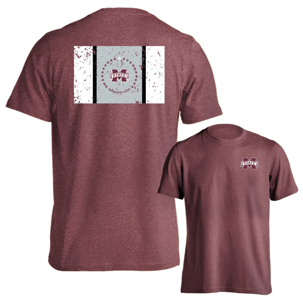 Mississippi State University Bulldogs Miss State Flag Logo Short Sleeve Tee
