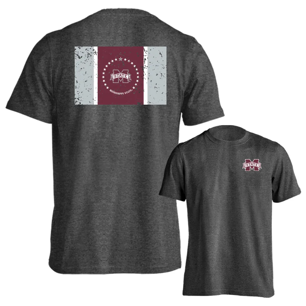 Mississippi State University Bulldogs Miss State Flag Logo Short Sleeve Tee