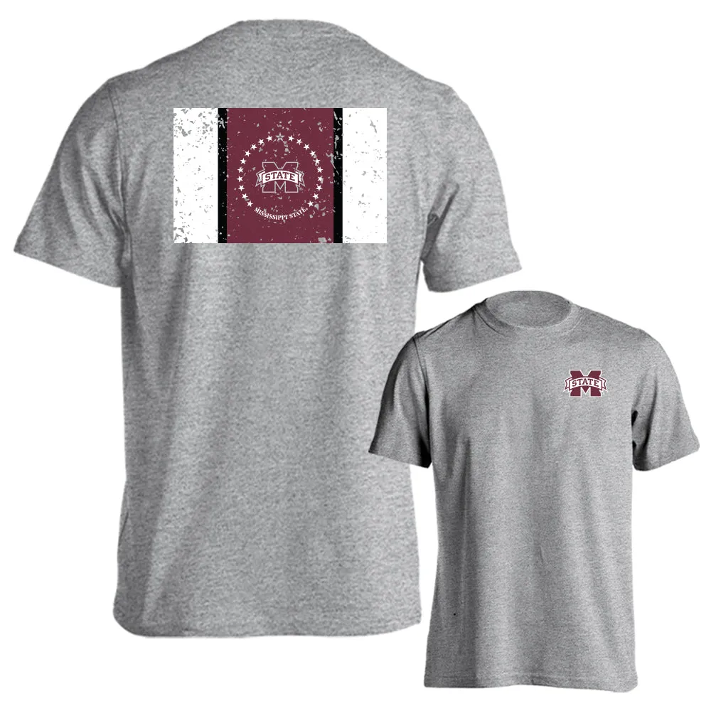 Mississippi State University Bulldogs Miss State Flag Logo Short Sleeve Tee