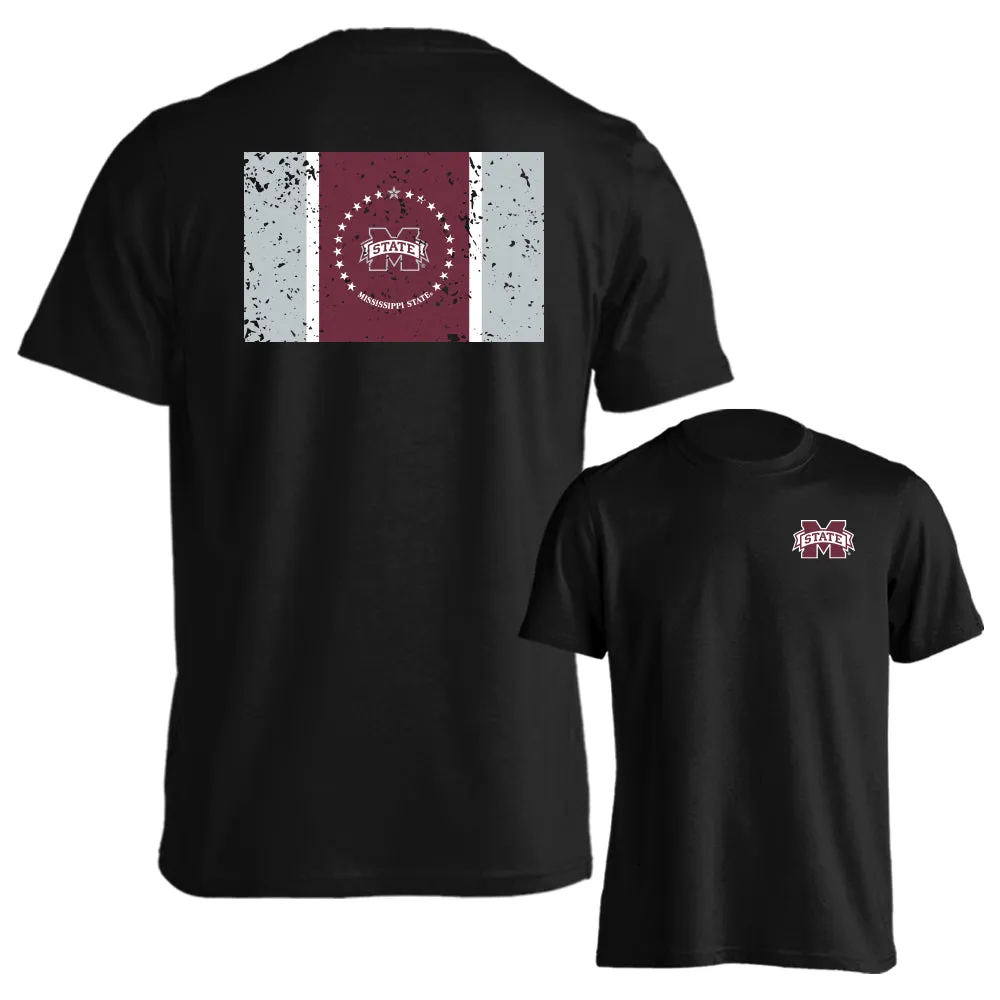 Mississippi State University Bulldogs Miss State Flag Logo Short Sleeve Tee