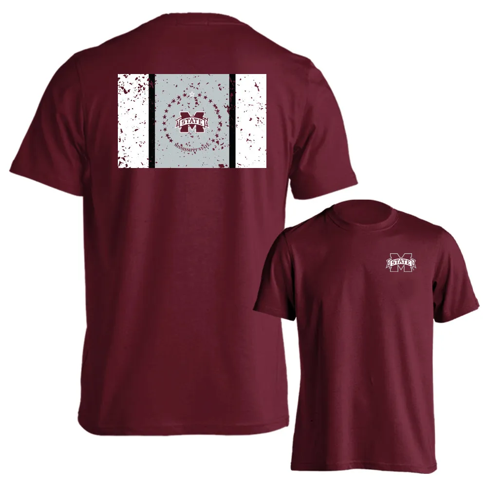 Mississippi State University Bulldogs Miss State Flag Logo Short Sleeve Tee