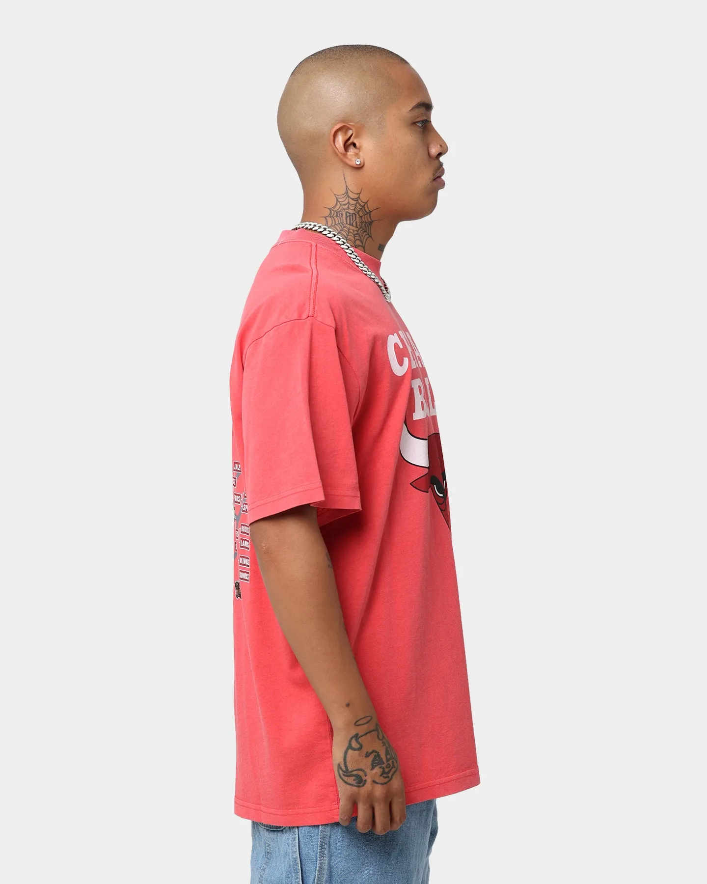 Mitchell & Ness Finals Chicago Bulls Finals Vintage T-Shirt Faded Red