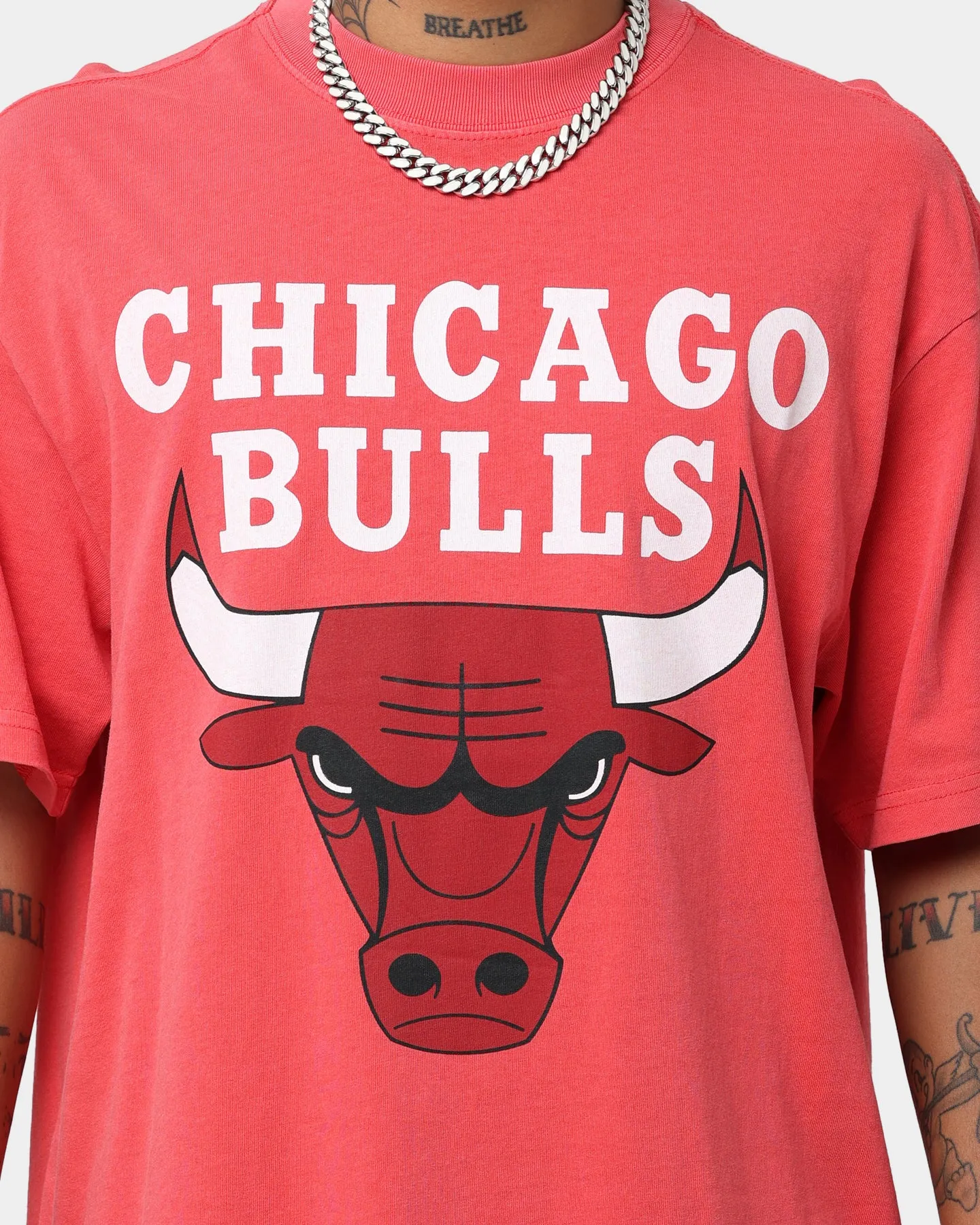 Mitchell & Ness Finals Chicago Bulls Finals Vintage T-Shirt Faded Red