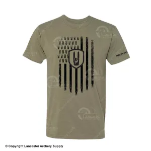 Nock On Old Glory Vertical T-Shirt (Olive)