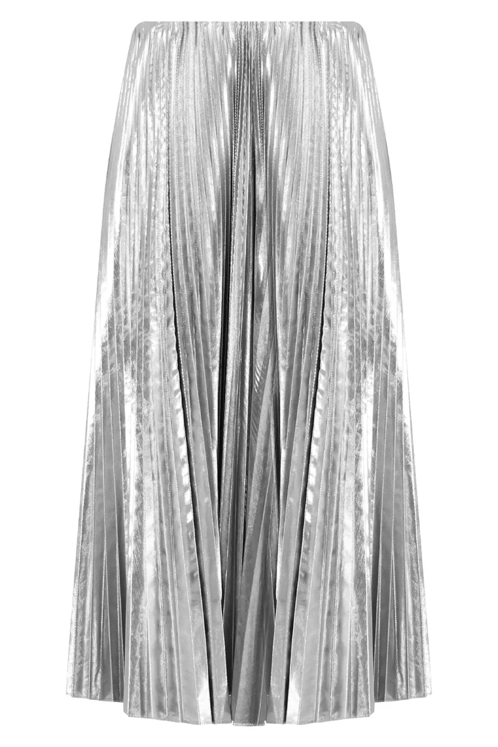 PLEATED KICK SKIRT | SILVER