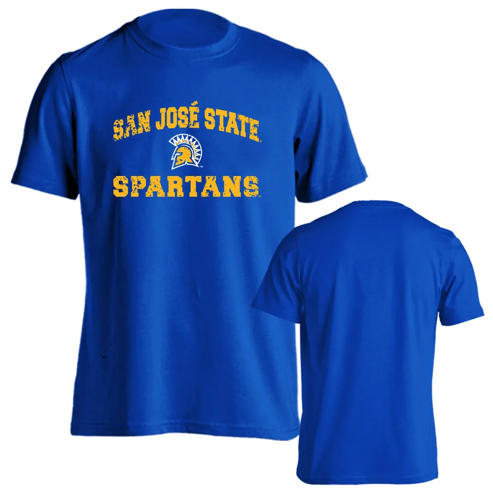 San Jose State University Spartans Distressed Retro Logo Short Sleeve T-Shirt