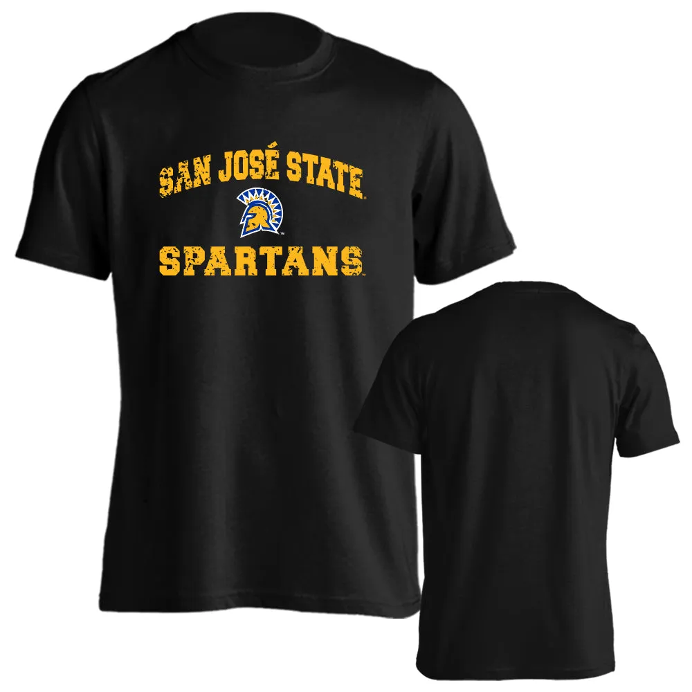 San Jose State University Spartans Distressed Retro Logo Short Sleeve T-Shirt