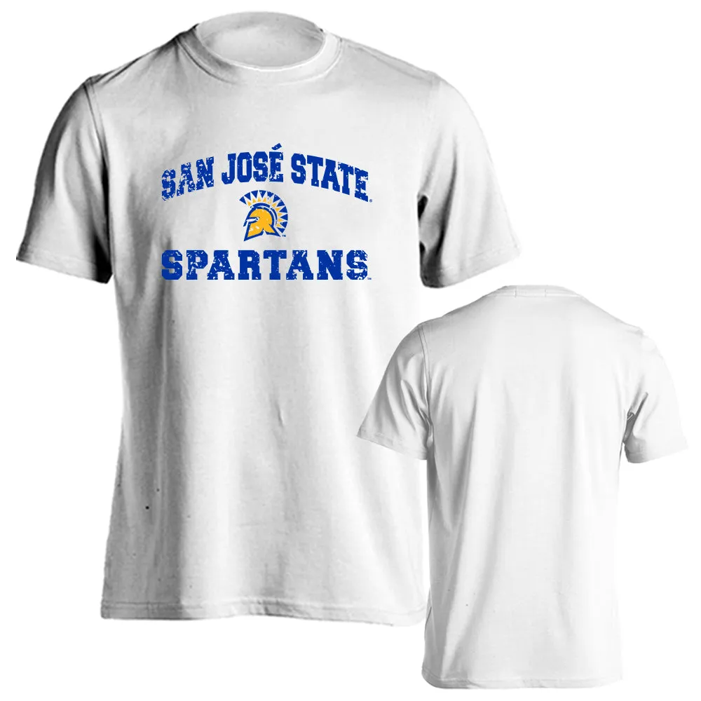 San Jose State University Spartans Distressed Retro Logo Short Sleeve T-Shirt