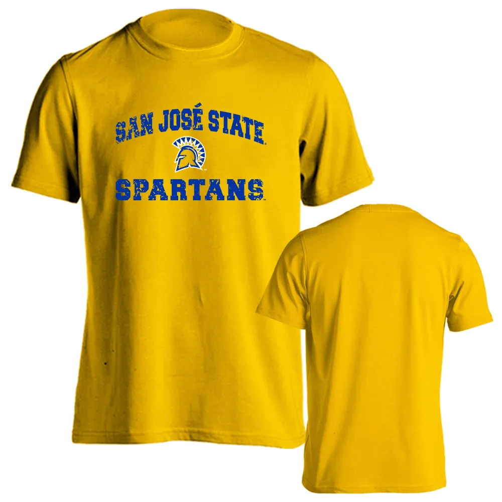 San Jose State University Spartans Distressed Retro Logo Short Sleeve T-Shirt