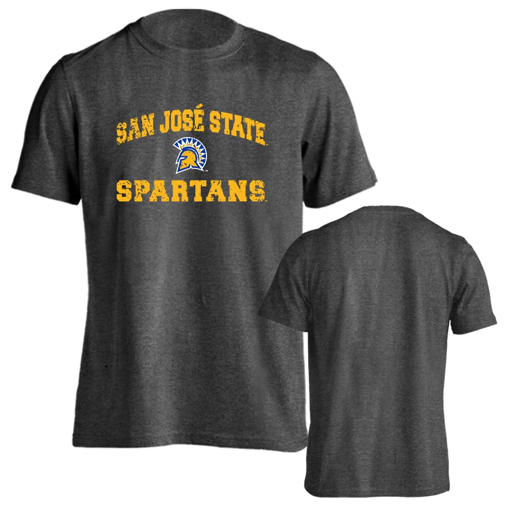 San Jose State University Spartans Distressed Retro Logo Short Sleeve T-Shirt