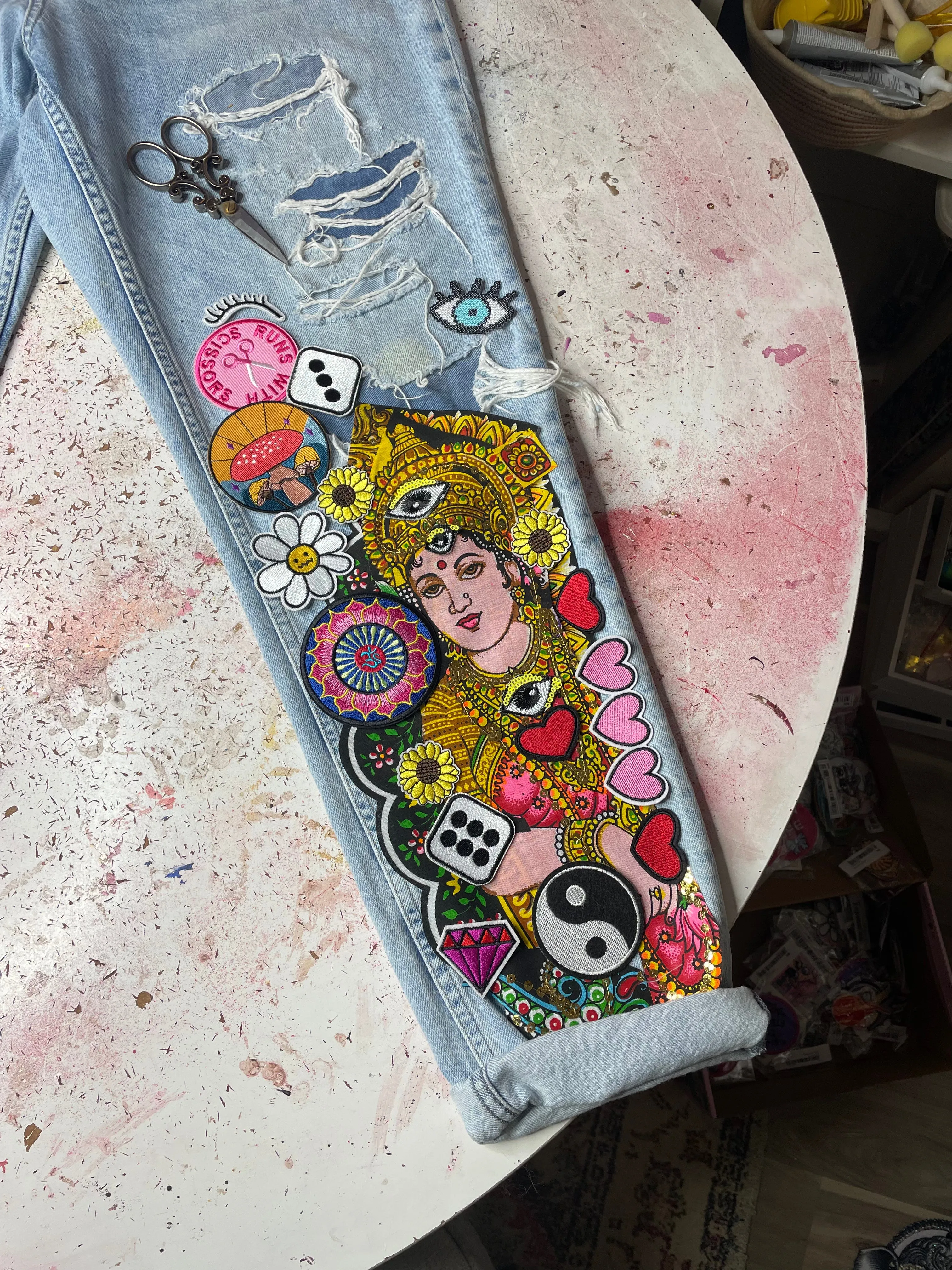 Spiritual Soul oversized Denim Pant