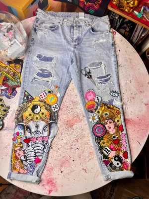 Spiritual Soul oversized Denim Pant