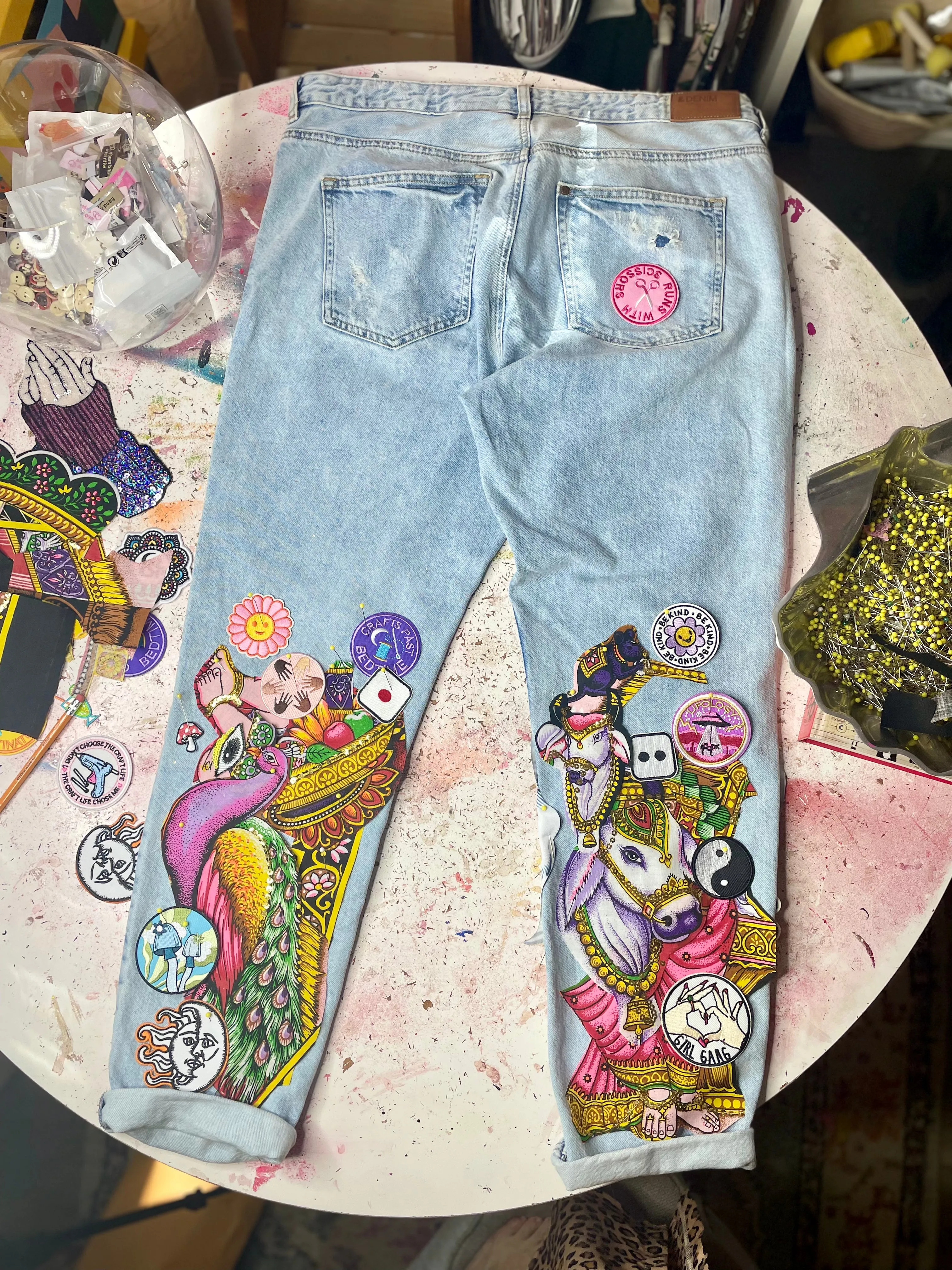 Spiritual Soul oversized Denim Pant
