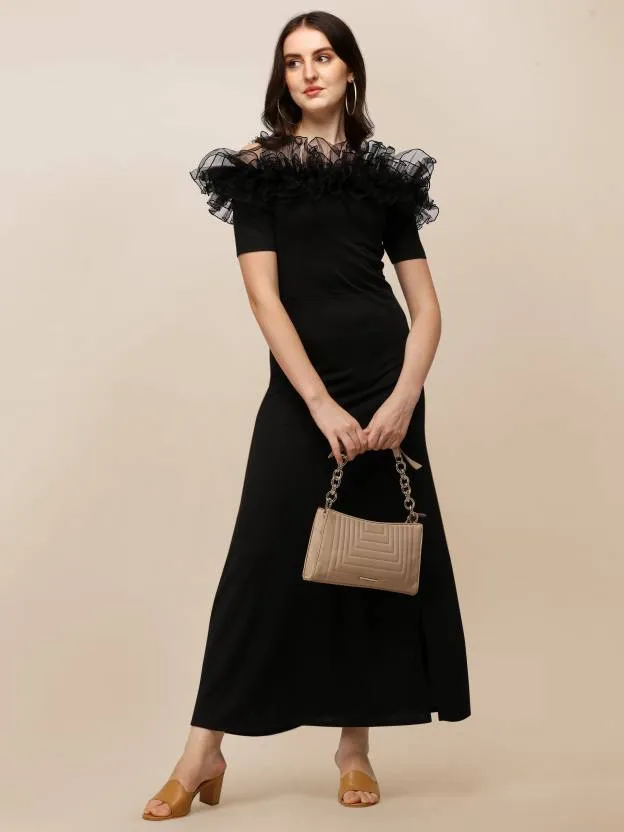 Stylish Off-Shoulder Maxi Dress