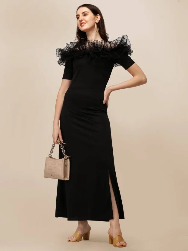 Stylish Off-Shoulder Maxi Dress