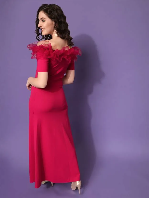 Stylish Off-Shoulder Maxi Dress