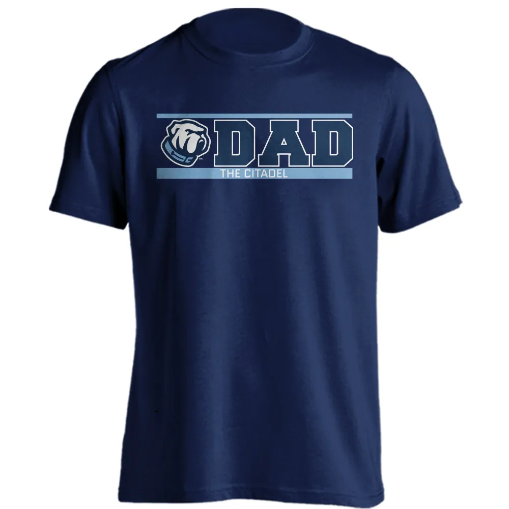 The Citadel Bulldogs Dad Tee Father Logo Short Sleeve T-Shirt