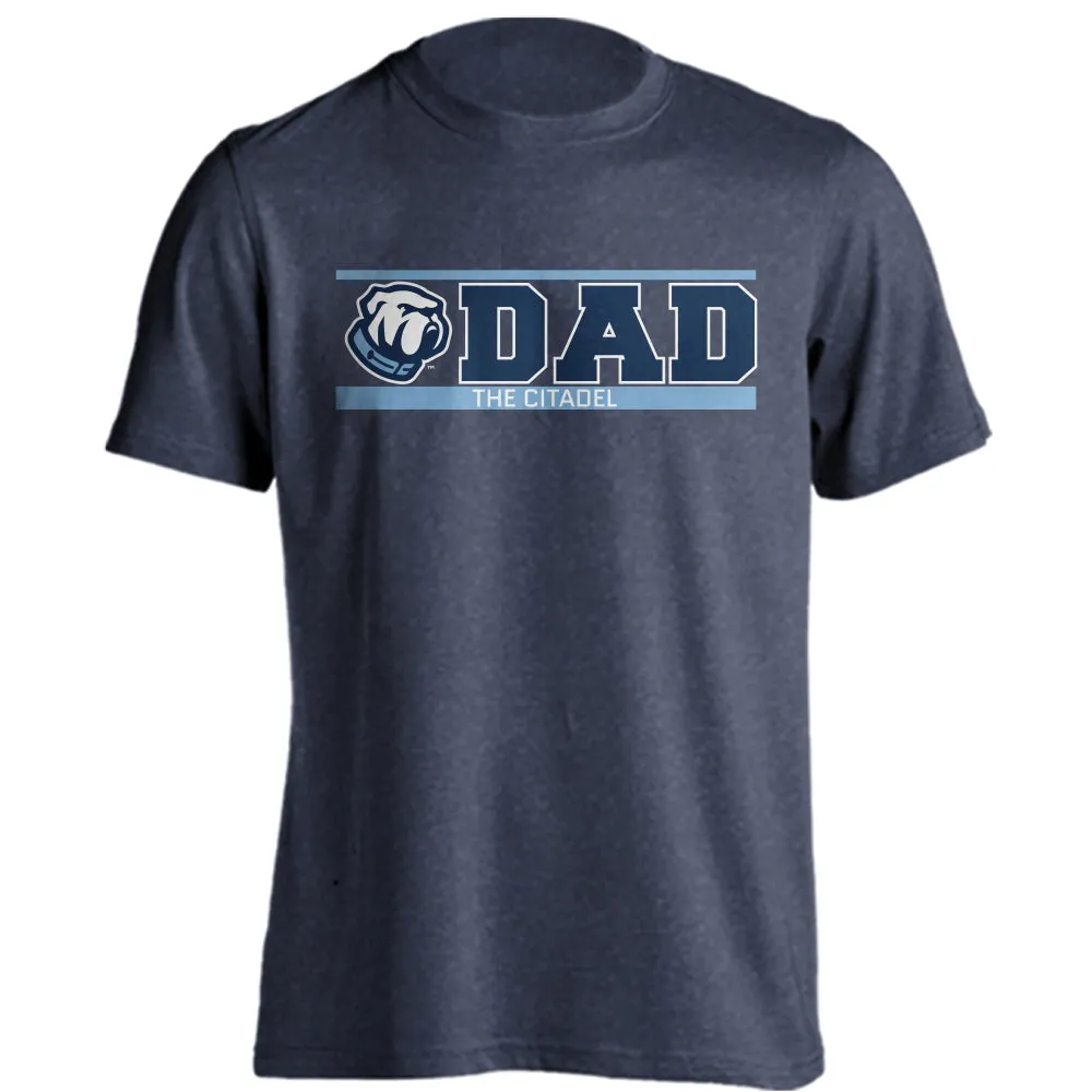 The Citadel Bulldogs Dad Tee Father Logo Short Sleeve T-Shirt