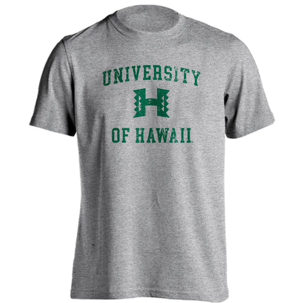University of Hawaii Rainbow Warriors Distressed Retro Logo Short Sleeve T-Shirt